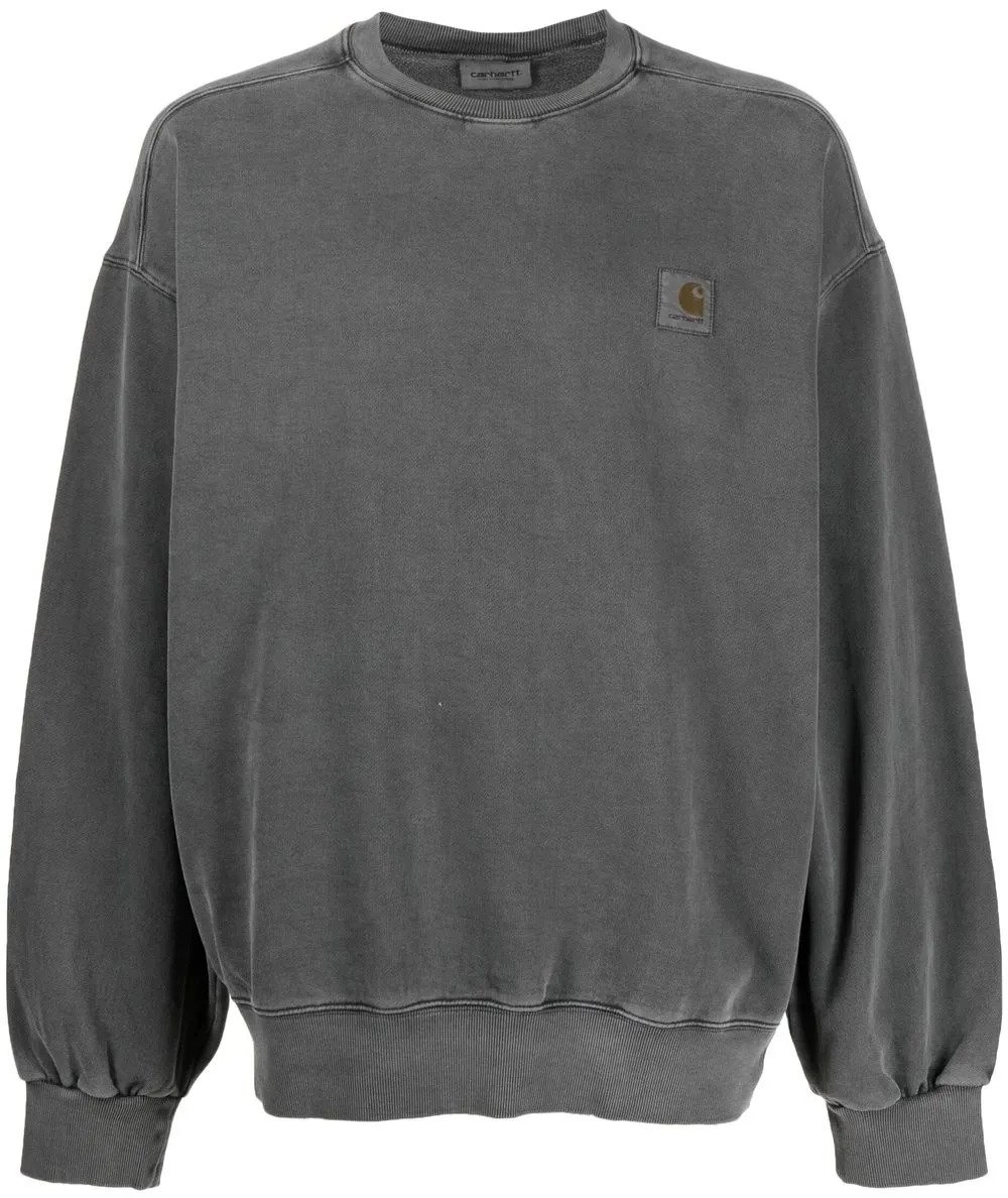 Carhartt sweat shirt teint en piece vulcan Grijs
