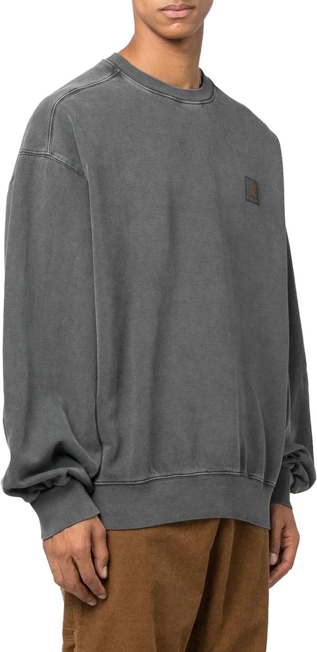 Carhartt sweat shirt teint en piece vulcan Grijs