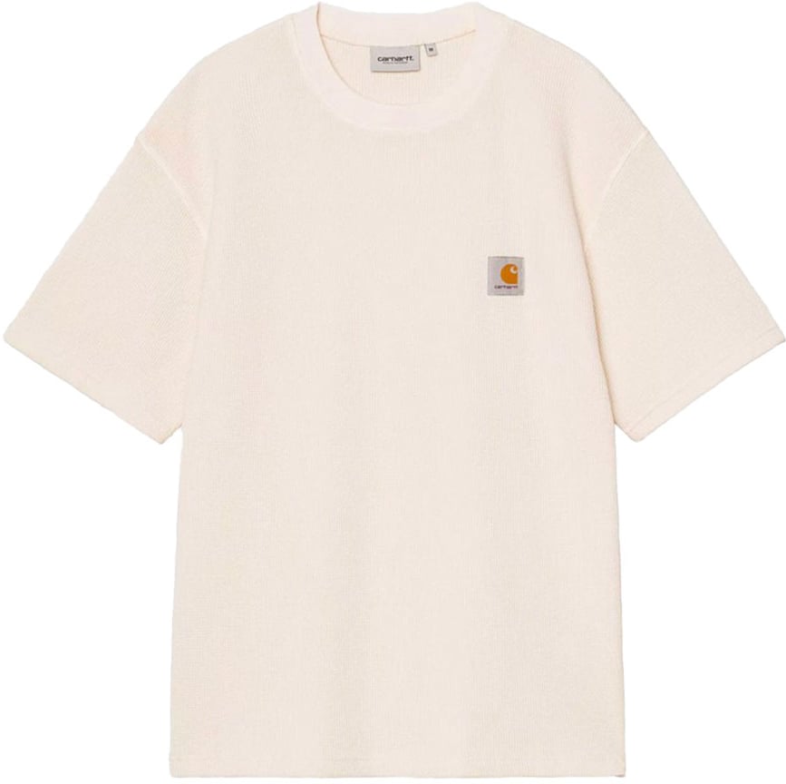 Carhartt t shirt carhartt wip nelson waffle coton gaufre ecru Beige