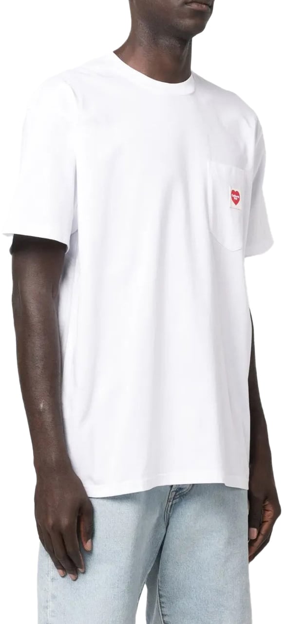 Carhartt t shirt carhartt wip s s pocket heart coton blanc rouge Beige