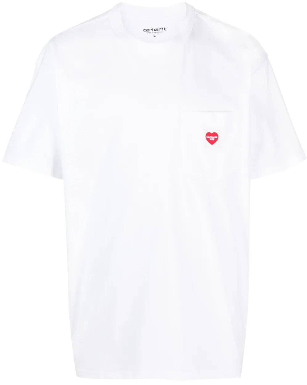 Carhartt t shirt carhartt wip s s pocket heart coton blanc rouge Beige