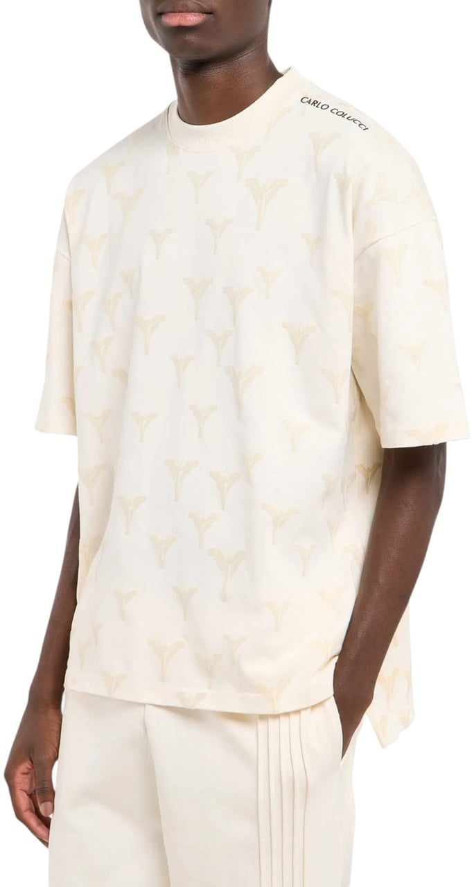 Carlo Colucci Heren T-Shirt Wit