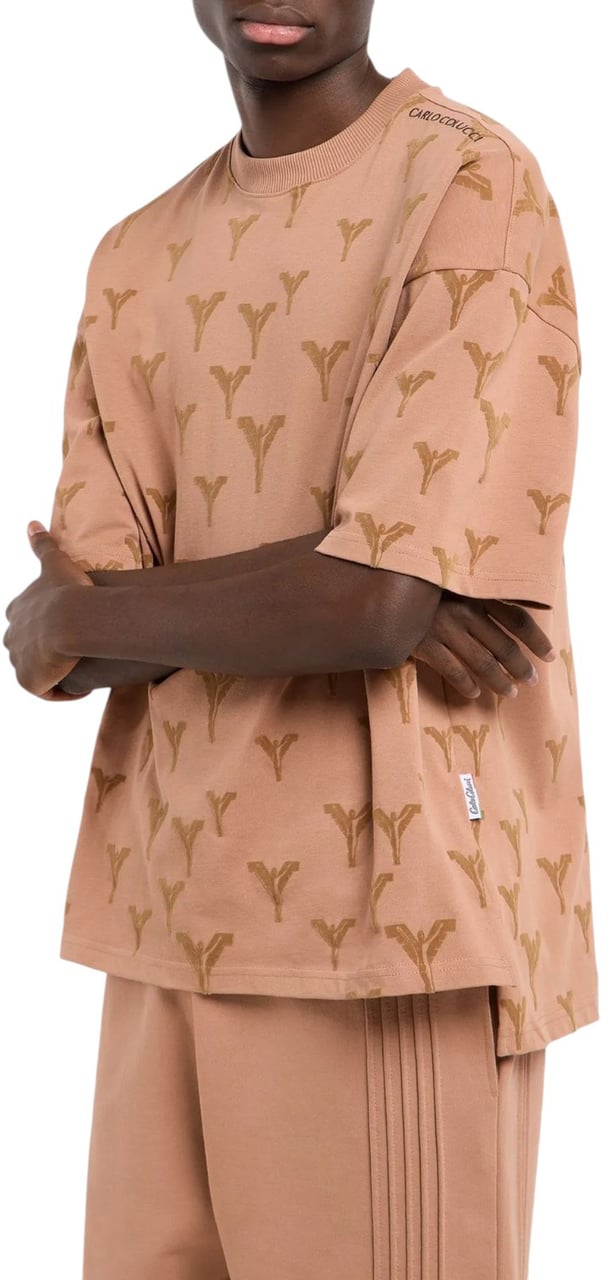 Carlo Colucci Heren T-Shirt Bruin