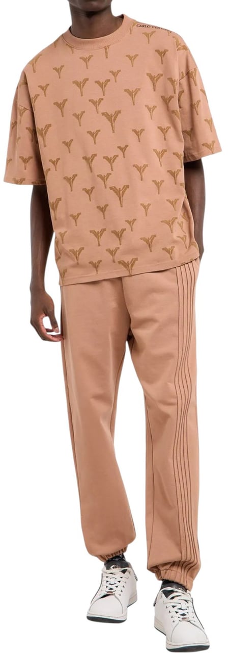 Carlo Colucci Heren T-Shirt Bruin