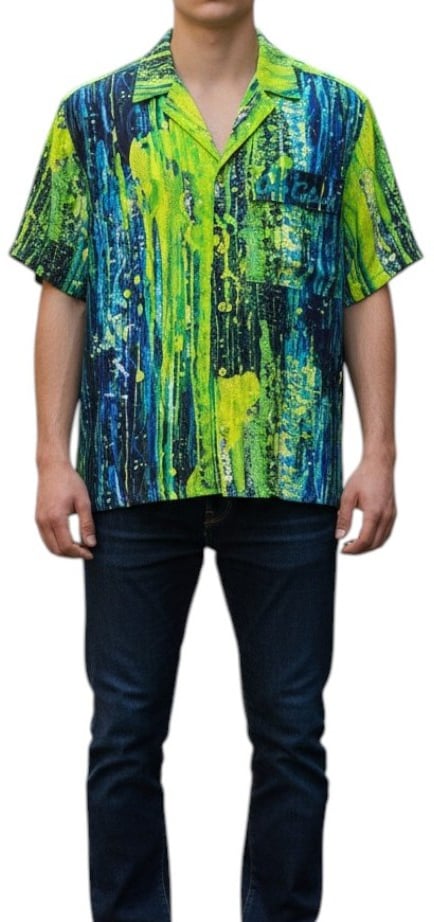 Carlo Colucci Heren Overshirt Geel