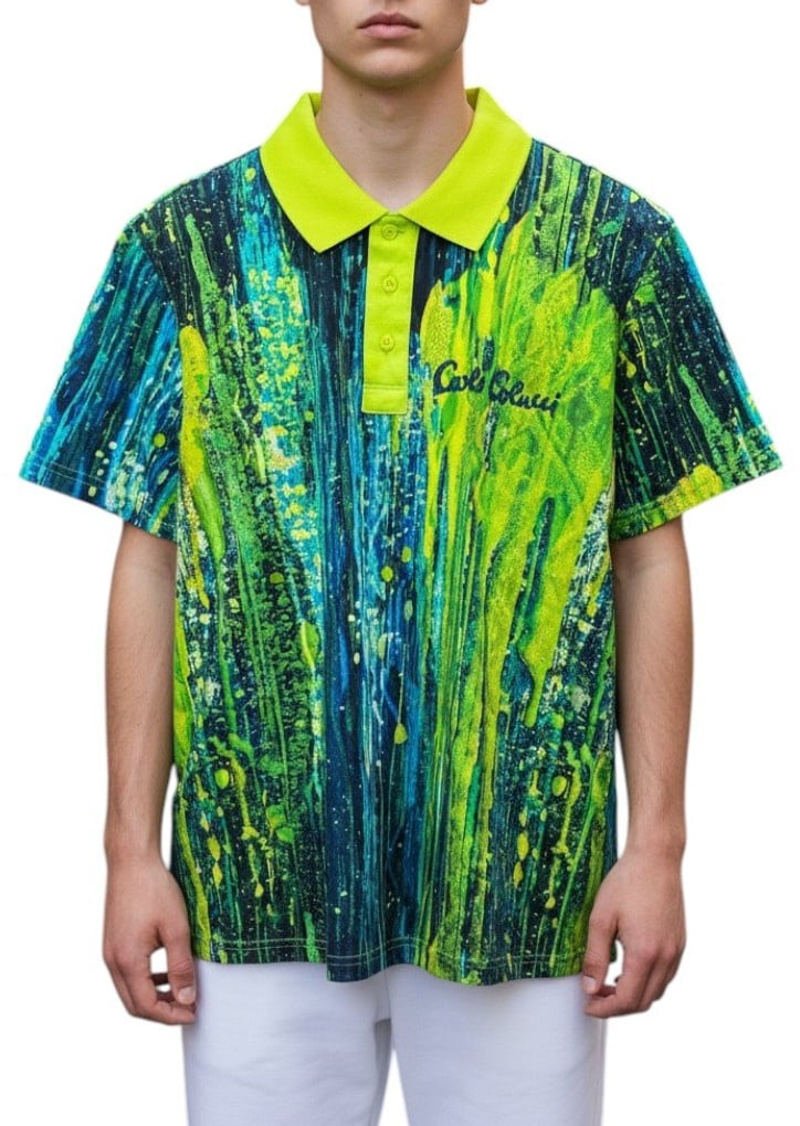 Carlo Colucci Heren Polo Geel