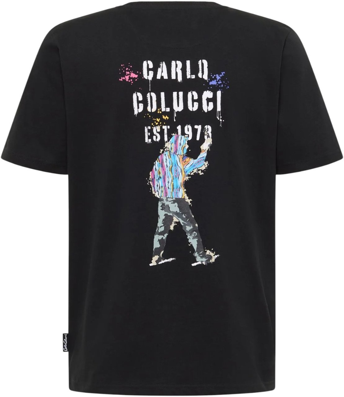 Carlo Colucci Heren T-shirt Zwart