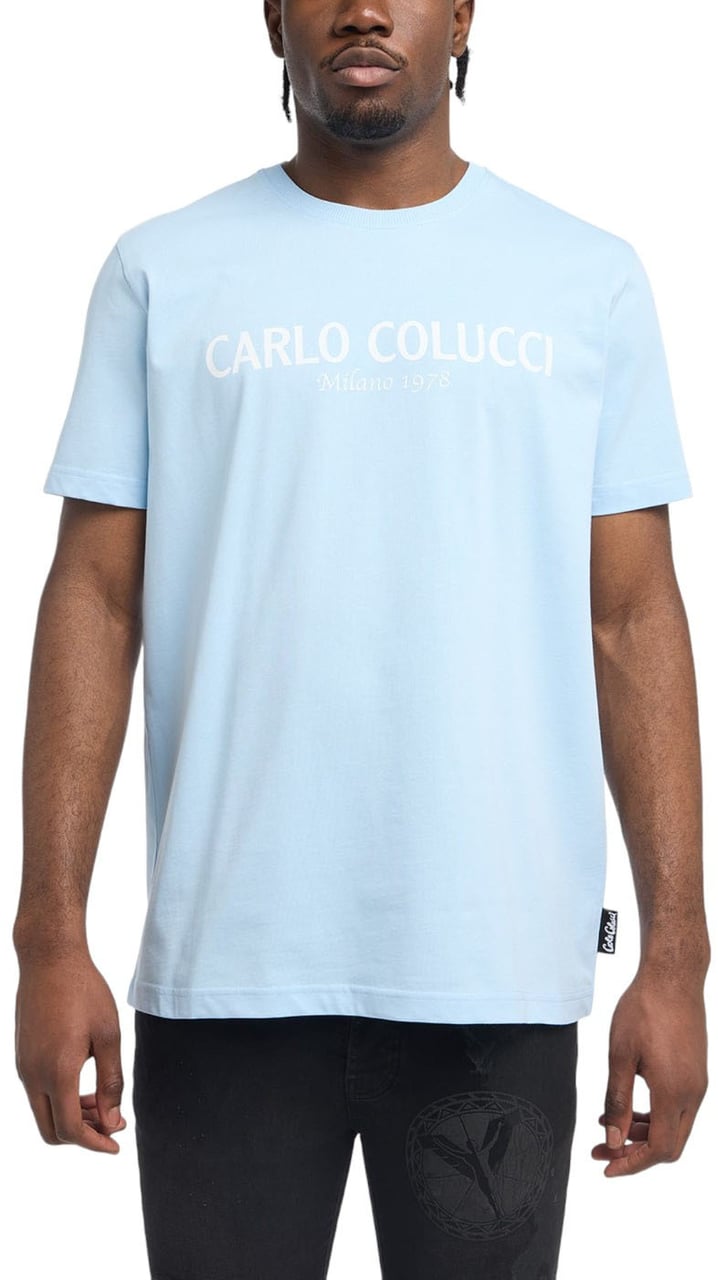 Carlo Colucci Heren T-shirt Blauw