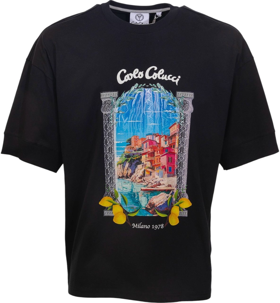 Carlo Colucci Heren T-Shirt Zwart