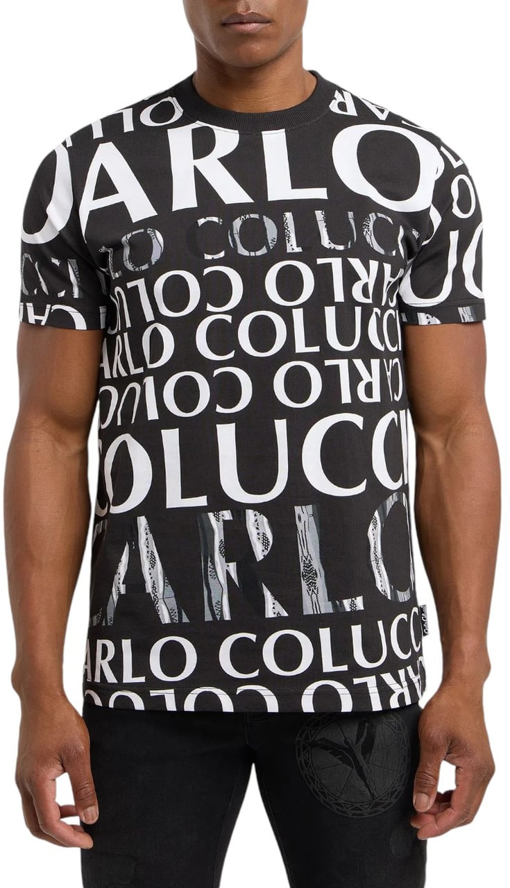 Carlo Colucci Heren T-shirt Zwart