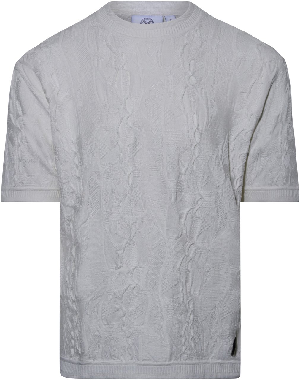 Carlo Colucci Oversized Knit Tee White Wit