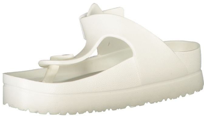 Carrera Bianco Poliuretano Womens Flip Flop with Ankle Buckle Wit