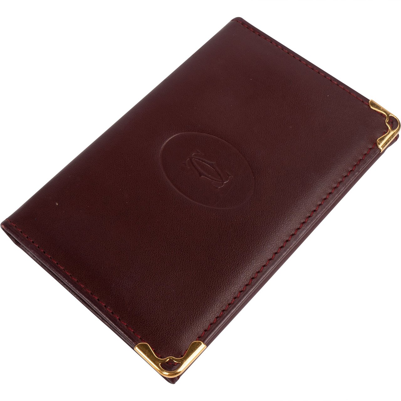 Cartier Cartier Bordeaux Leather Cardholder Rood