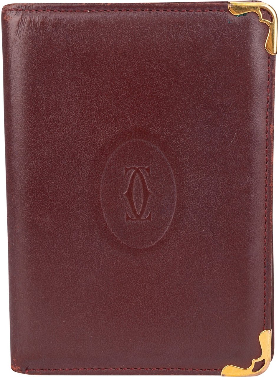 Cartier Cartier Bordeaux Leather Cardholder Maroon
