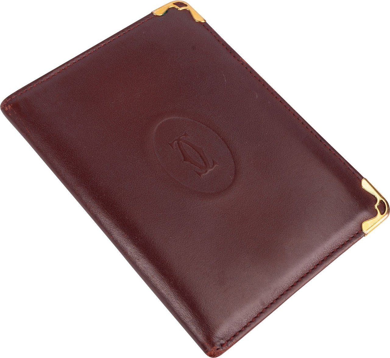 Cartier Cartier Bordeaux Leather Cardholder Maroon