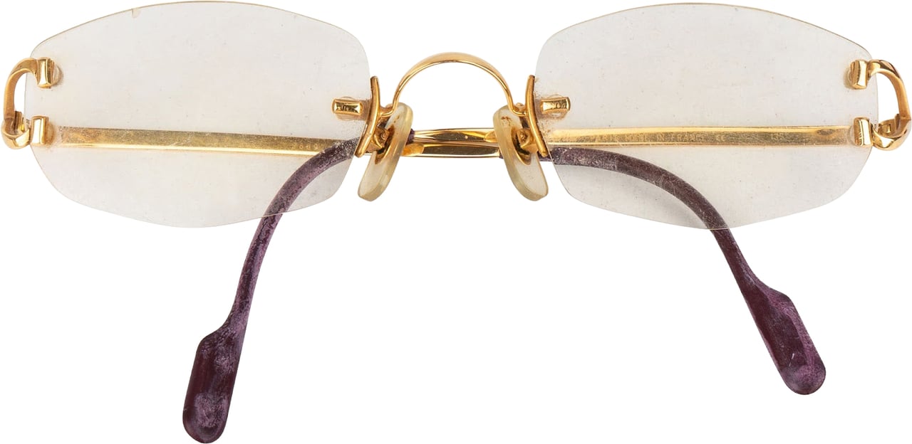 Cartier Cartier 18K Gold C Decor Rimless Eyeglasses Goud