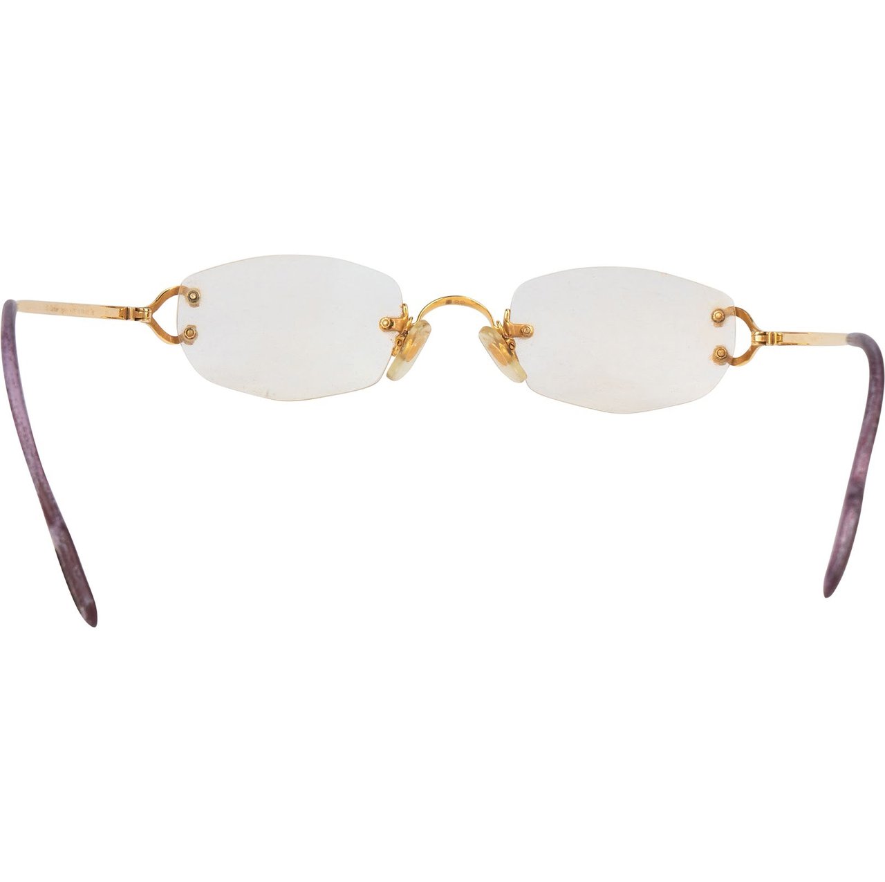 Cartier Cartier 18K Gold C Decor Rimless Eyeglasses Goud