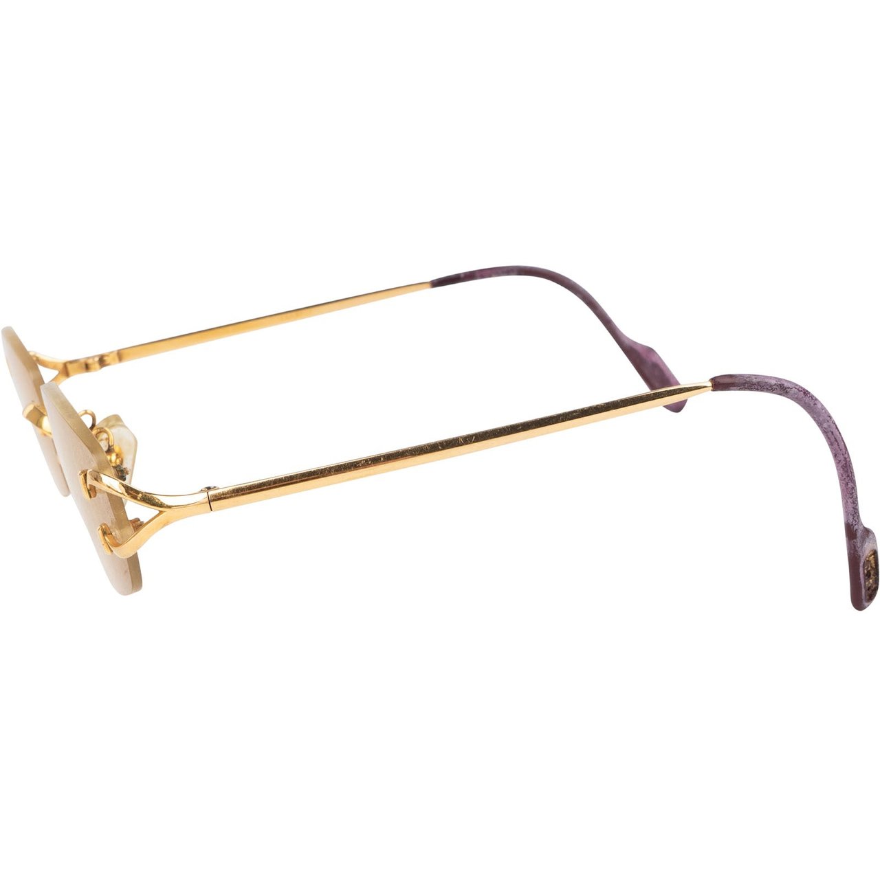 Cartier Cartier 18K Gold C Decor Rimless Eyeglasses Goud