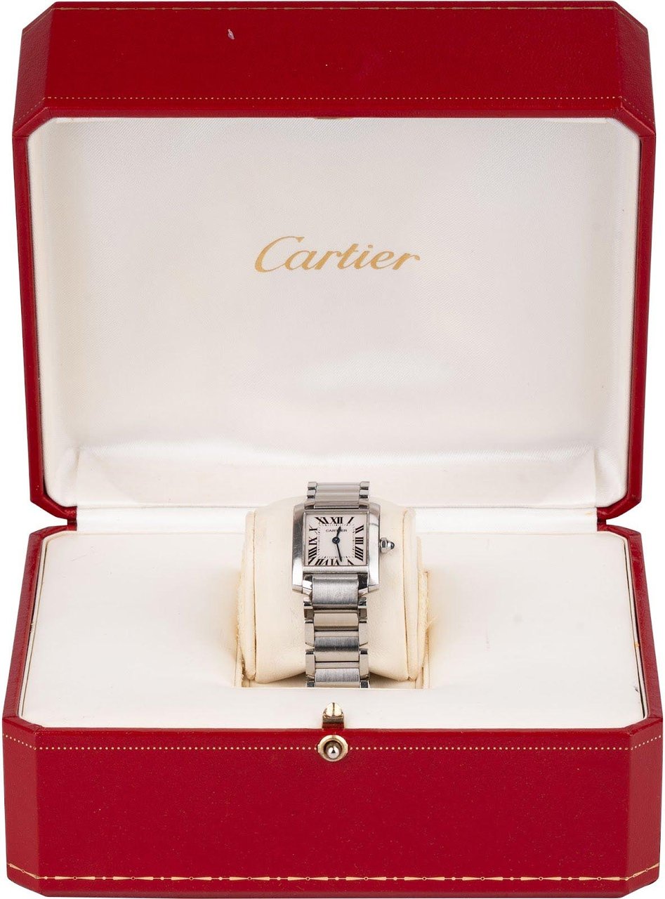 Cartier Cartier Silver Tone Tank Française 2384 Women Watch Divers