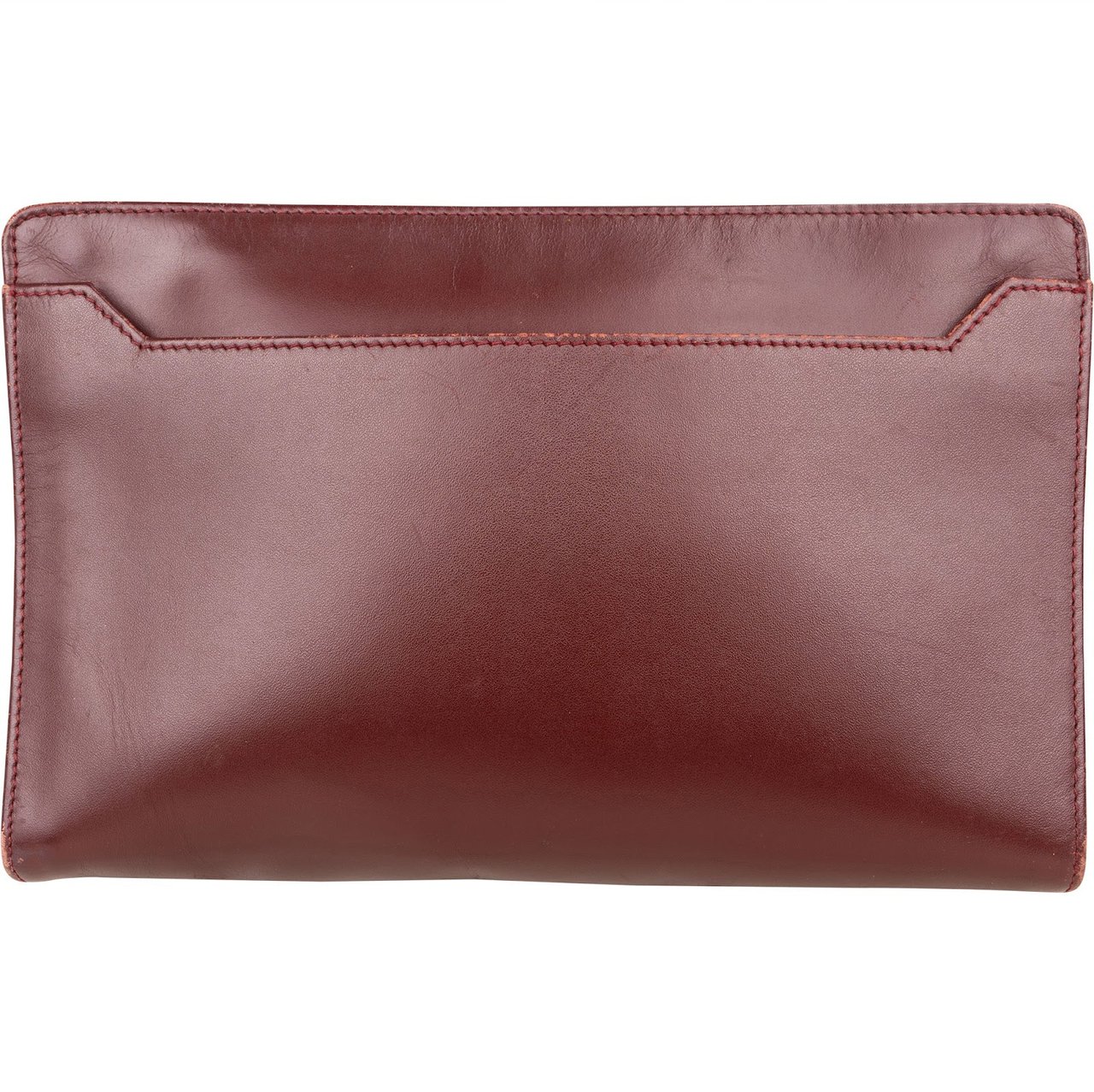 Cartier Cartier Bordeaux Leather Clutch Maroon