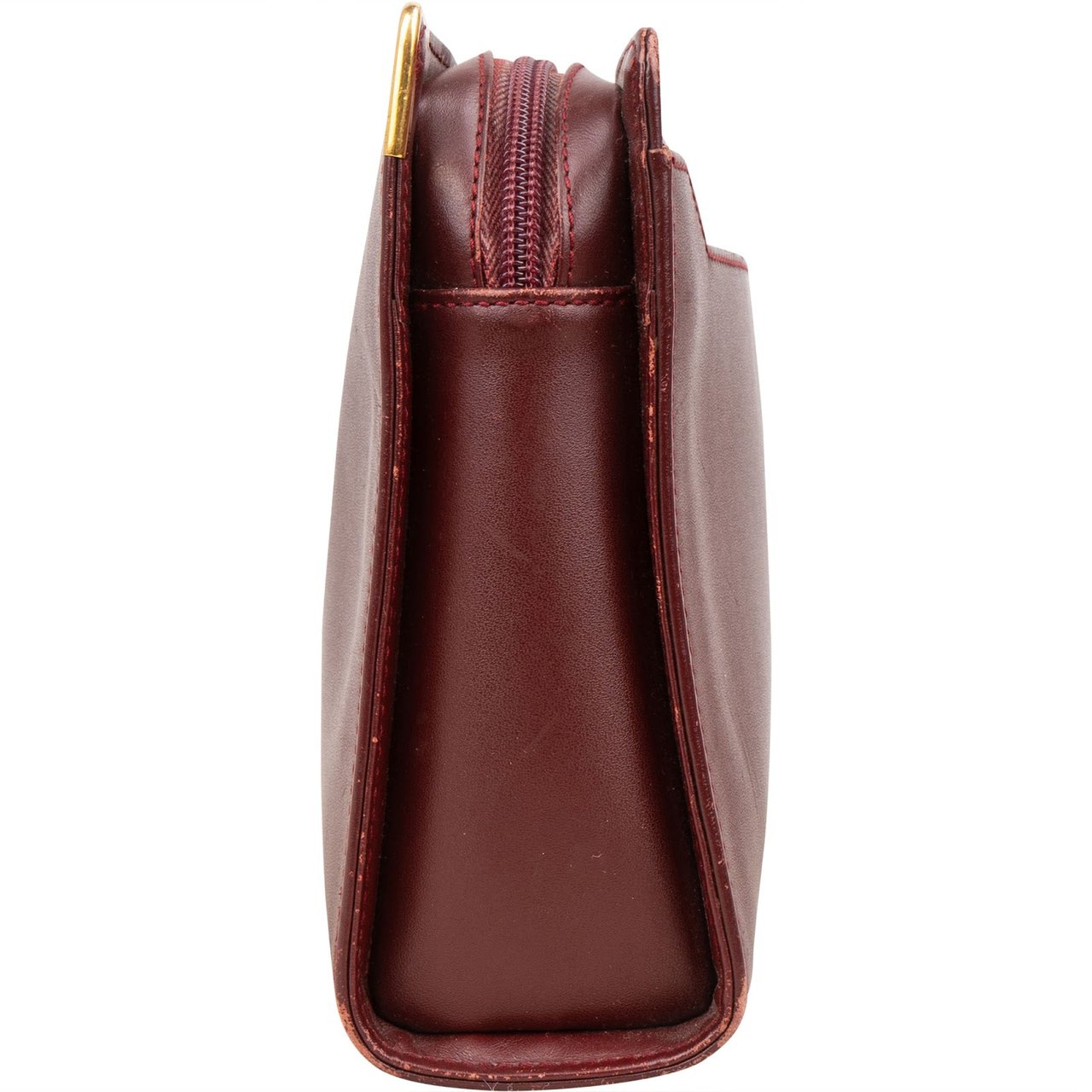 Cartier Cartier Bordeaux Leather Clutch Maroon