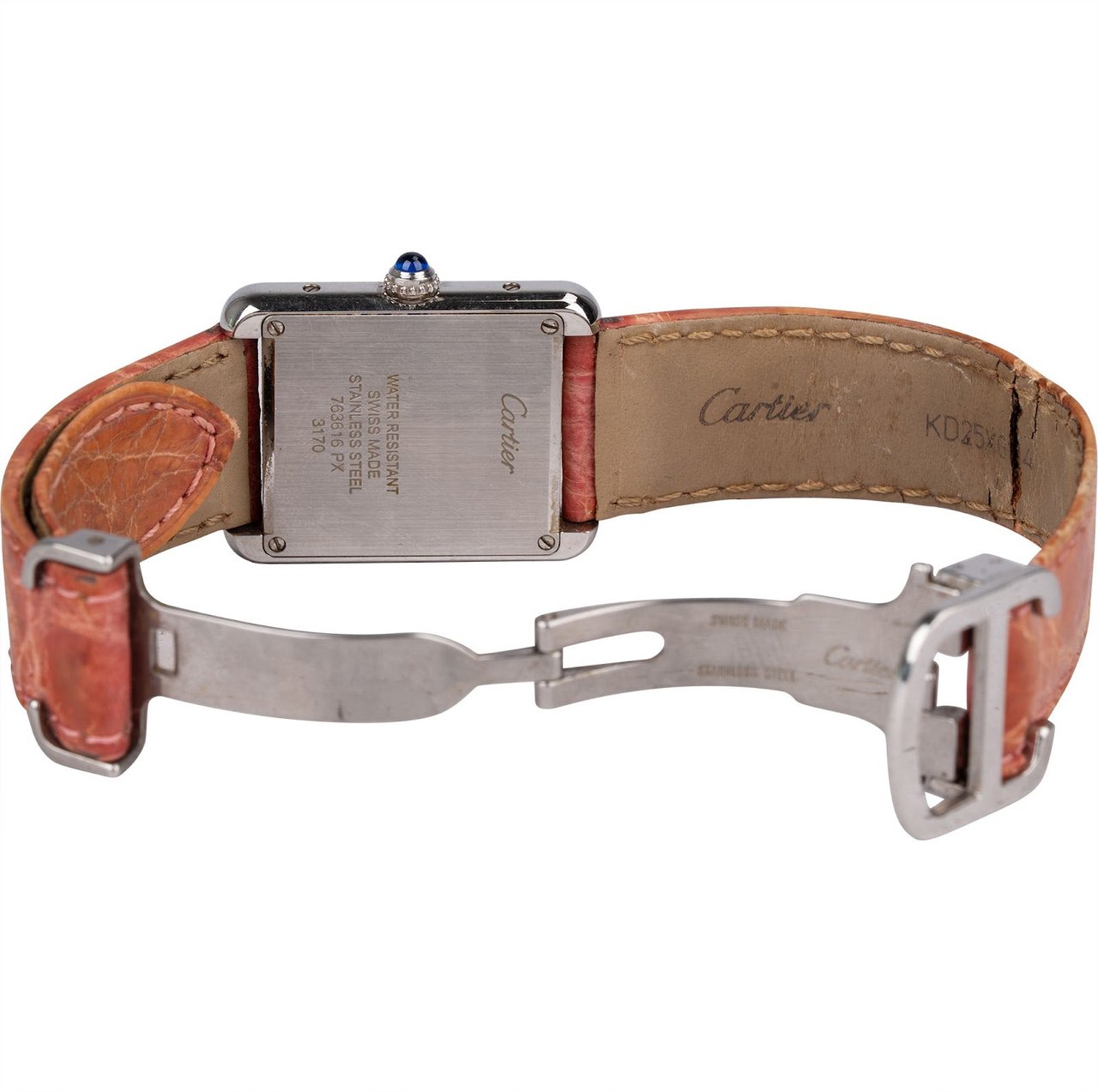 Cartier Cartier Pink Dial Tank Must 3170 Watch Divers