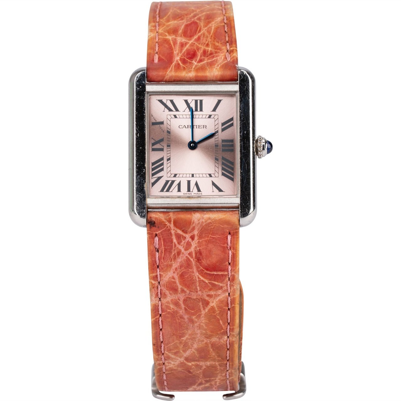 Cartier Cartier Pink Dial Tank Must 3170 Watch Divers