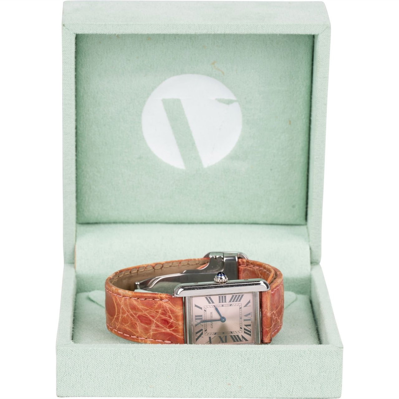 Cartier Cartier Pink Dial Tank Must 3170 Watch Divers