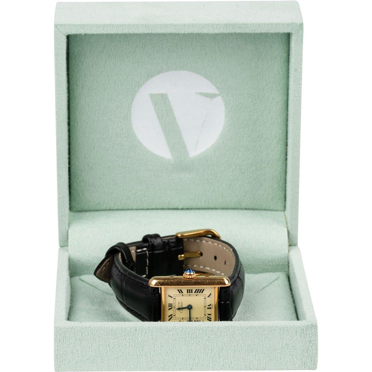 Cartier Cartier Gold Tone Vermeil Tank Must Quartz Watch Goud