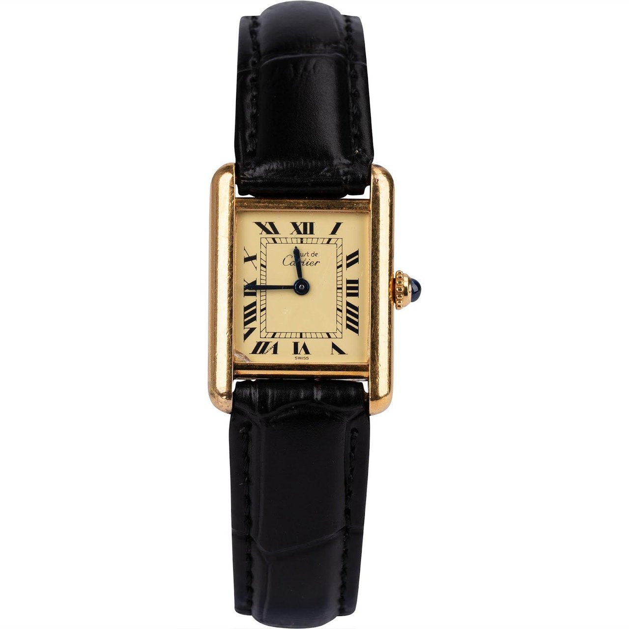 Cartier Cartier Gold Tone Vermeil Tank Must Quartz Watch Goud
