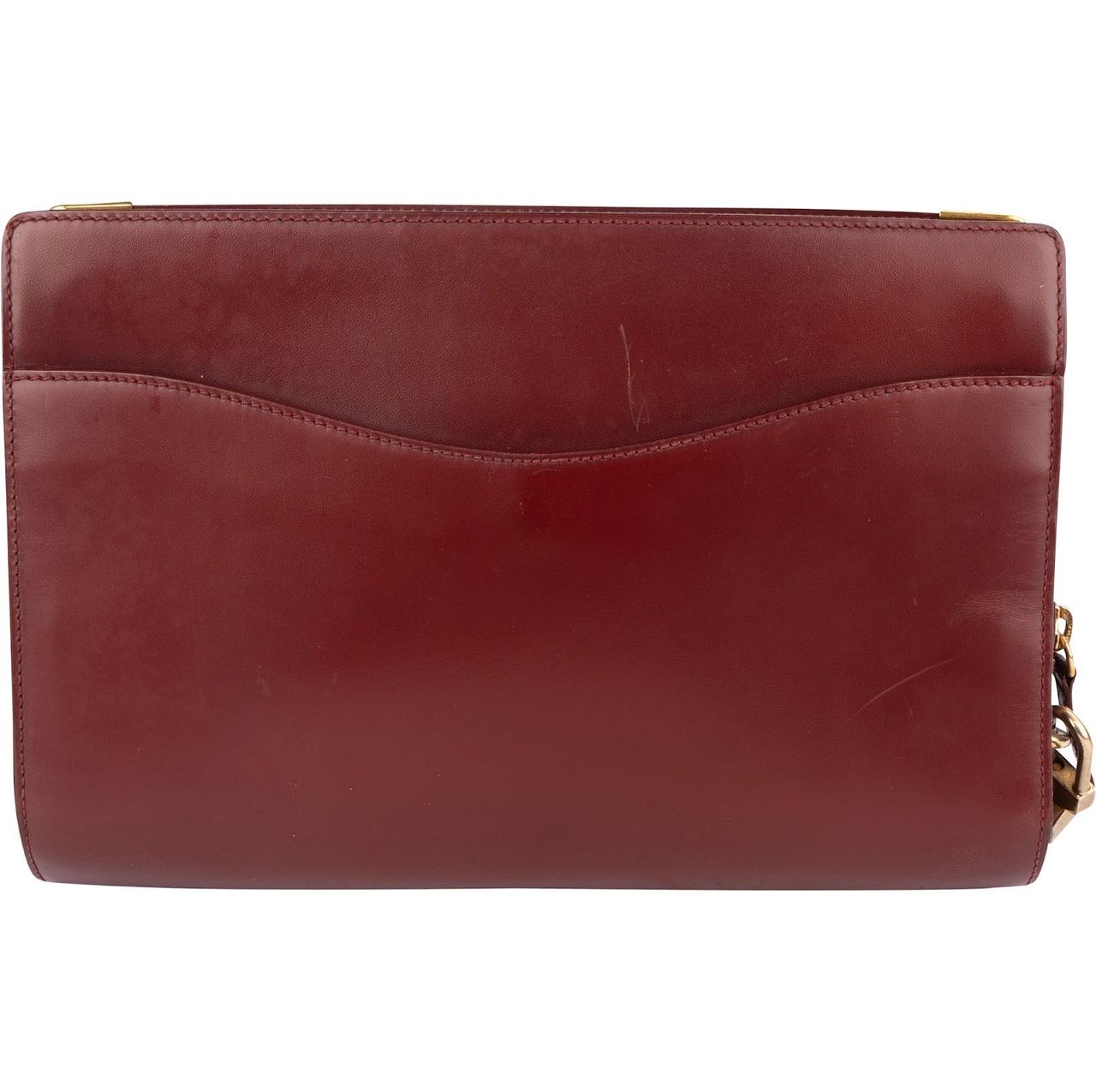 Cartier Cartier Bordeaux Leather Clutch Maroon