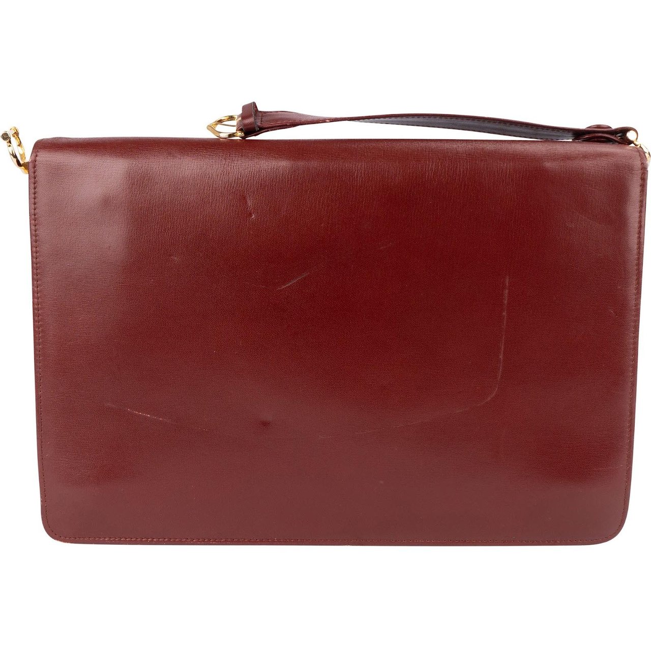 Cartier Cartier Bordeaux Leather Clutch Bag Maroon