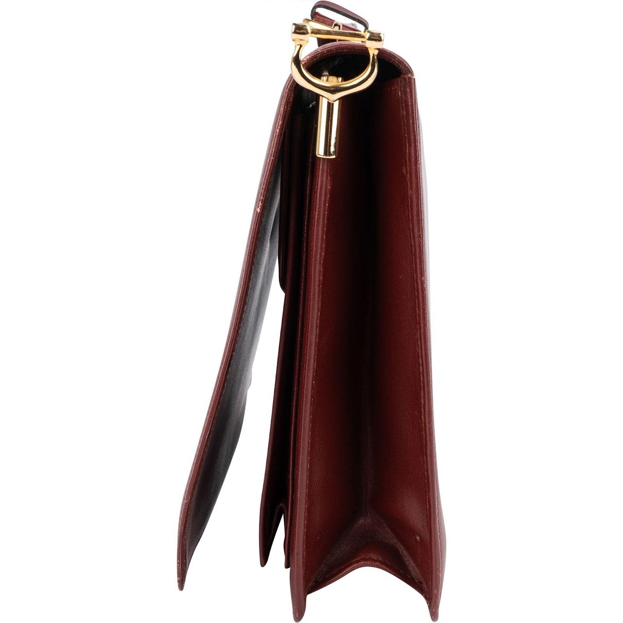 Cartier Cartier Bordeaux Leather Clutch Bag Maroon