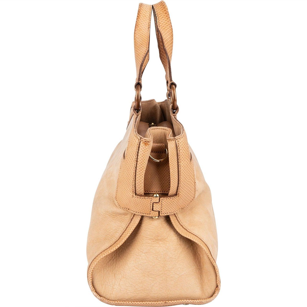 Cartier Cartier Beige Suede and Leather Marcello Handbag Beige