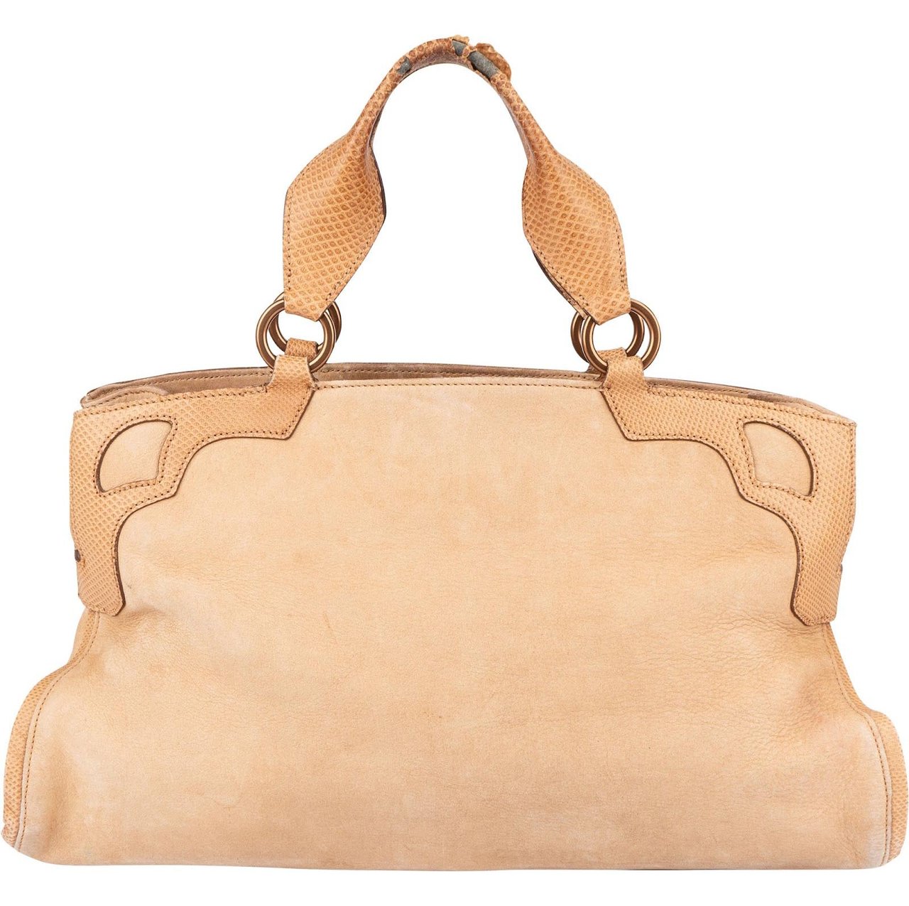 Cartier Cartier Beige Suede and Leather Marcello Handbag Beige
