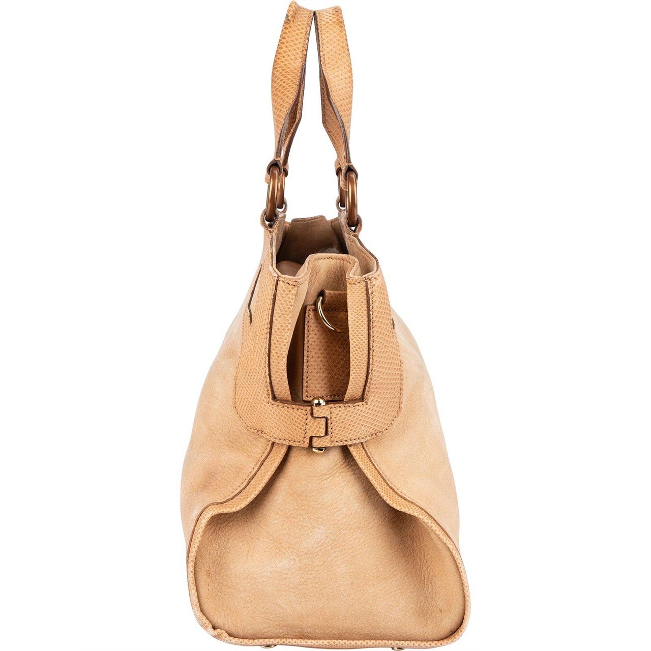 Cartier Cartier Beige Suede and Leather Marcello Handbag Beige