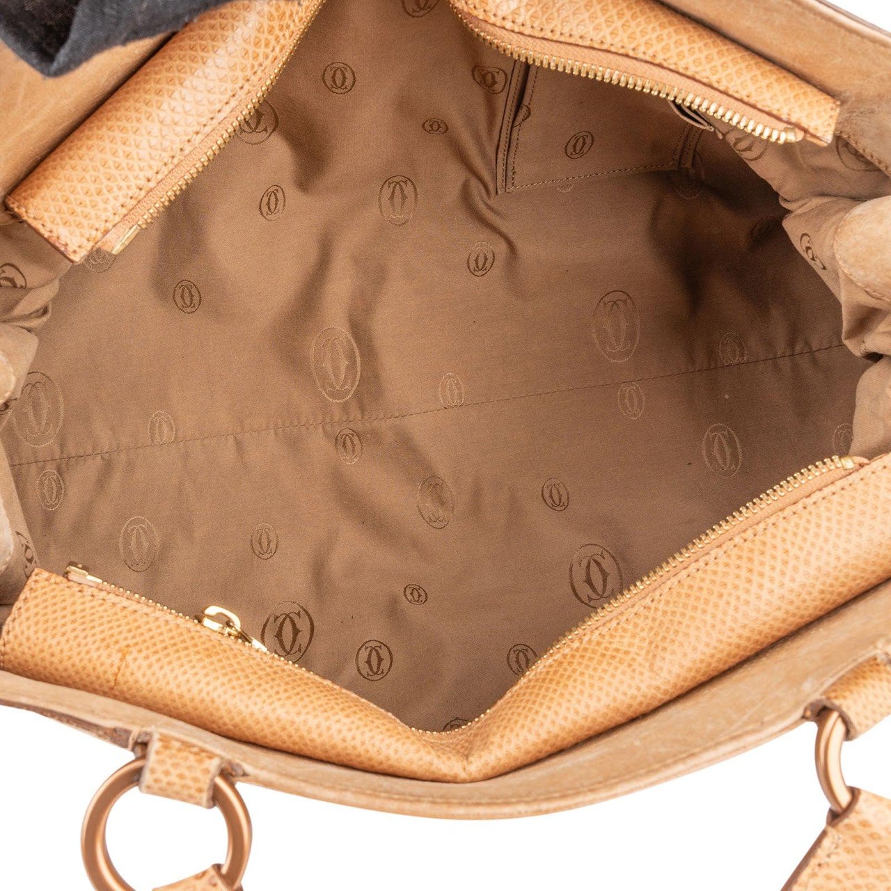 Cartier Cartier Beige Suede and Leather Marcello Handbag Beige