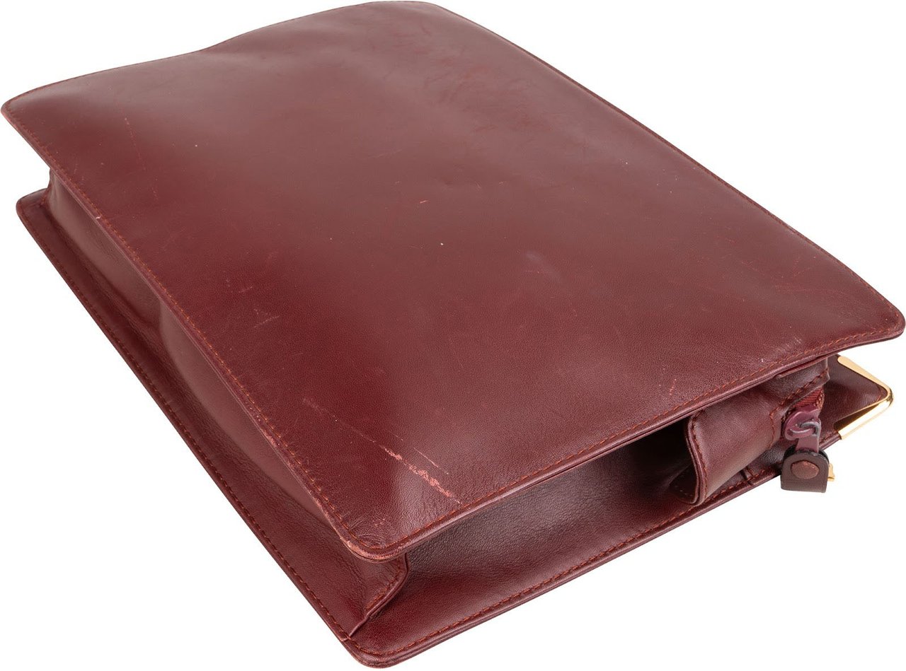 Cartier Cartier Bordeaux Leather Clutch Divers