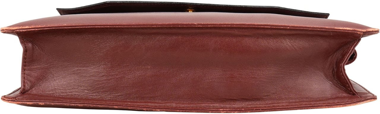 Cartier Cartier Bordeaux Leather Clutch Maroon