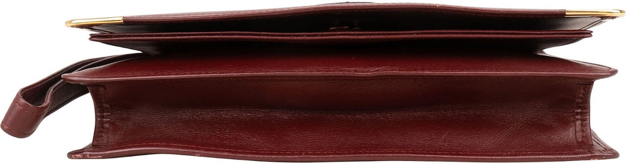 Cartier Cartier Bordeaux Leather Clutch Maroon