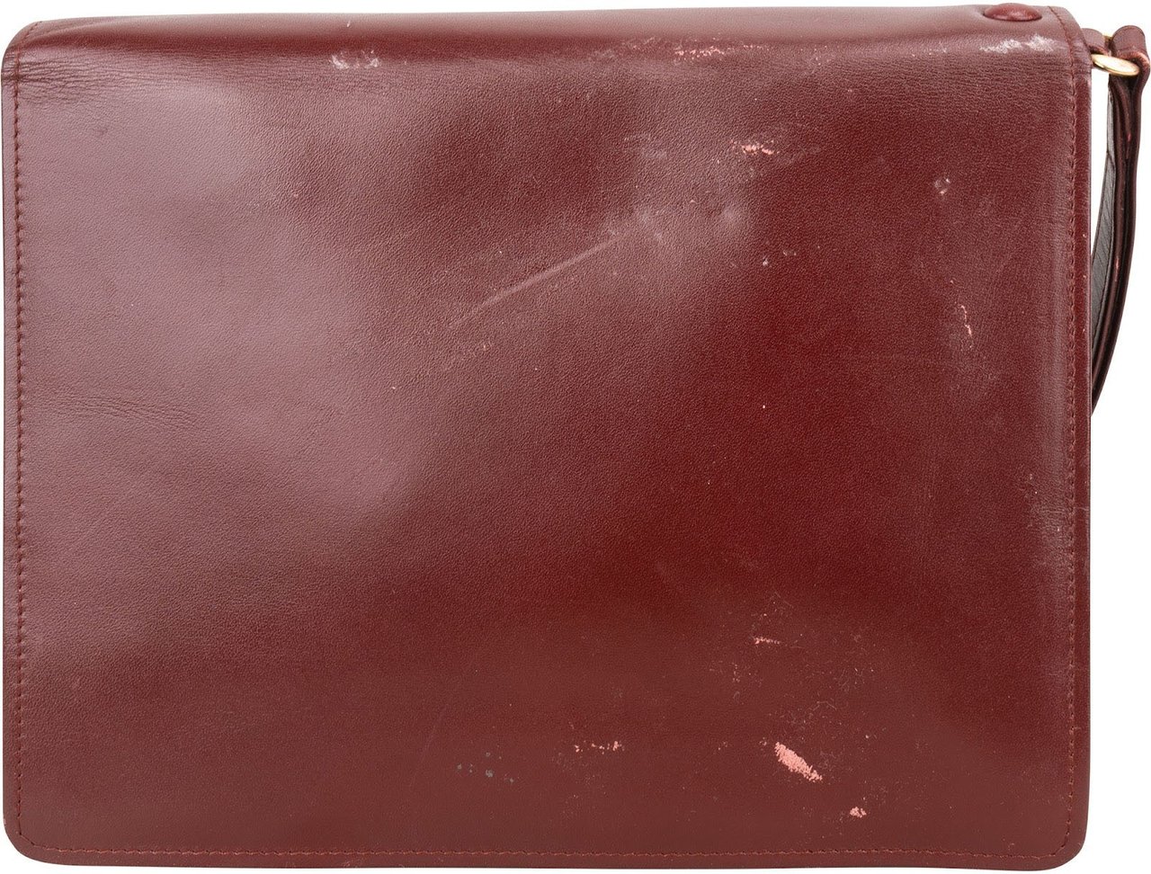 Cartier Cartier Bordeaux Leather Clutch Maroon