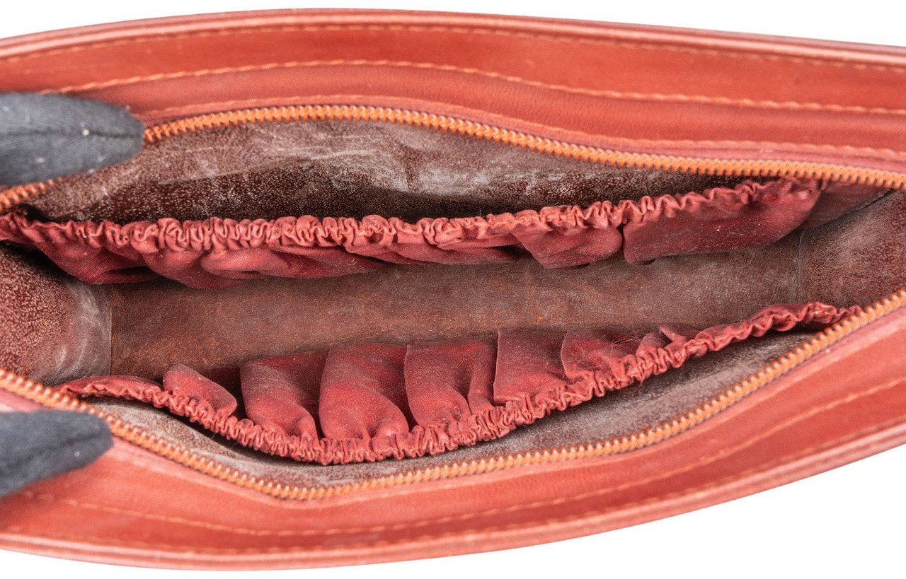 Cartier Cartier Bordeaux Leather Clutch Maroon
