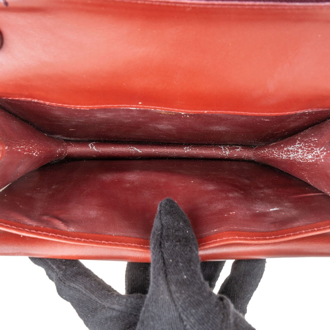 Cartier Cartier Bordeaux Leather Clutch Maroon