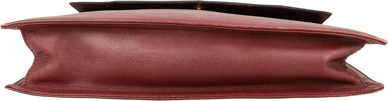 Cartier Cartier Bordeaux Leather Clutch Maroon
