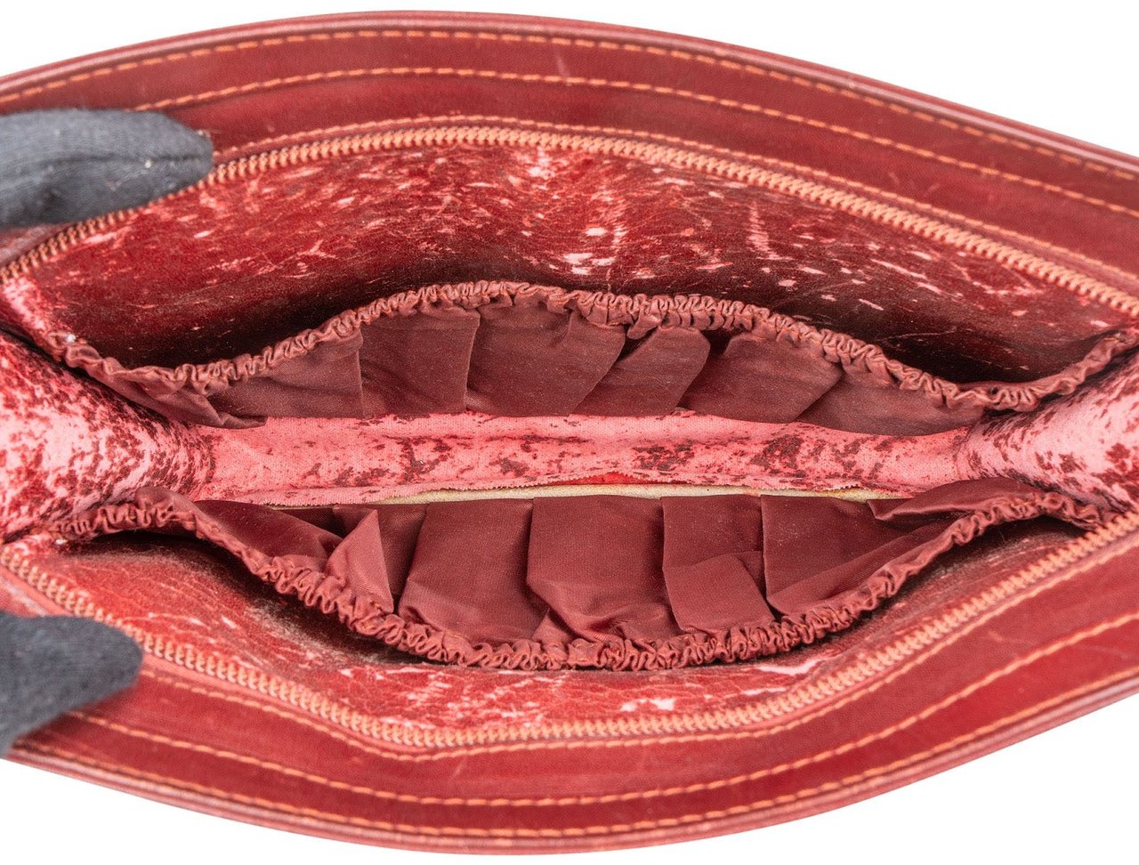 Cartier Cartier Bordeaux Leather Clutch Maroon
