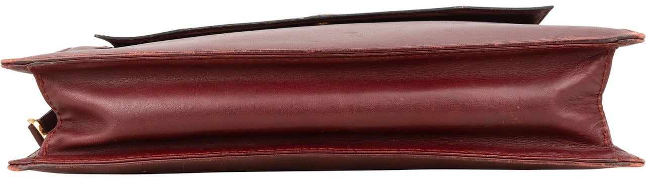 Cartier Cartier Bordeaux Leather Clutch Maroon