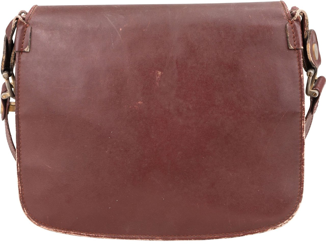 Cartier Cartier Bordeaux Leather Small Briefcase Flap Crossbody Bag Divers