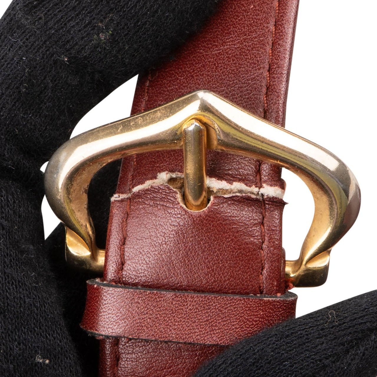 Cartier Cartier Bordeaux Leather Briefcase Flap Shoulder Bag Maroon