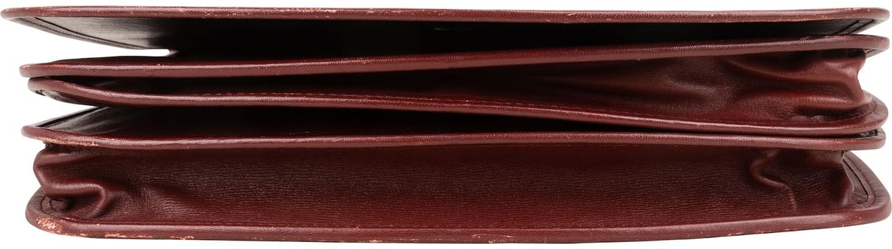 Cartier Cartier Bordeaux Leather Briefcase Flap Shoulder Bag Divers