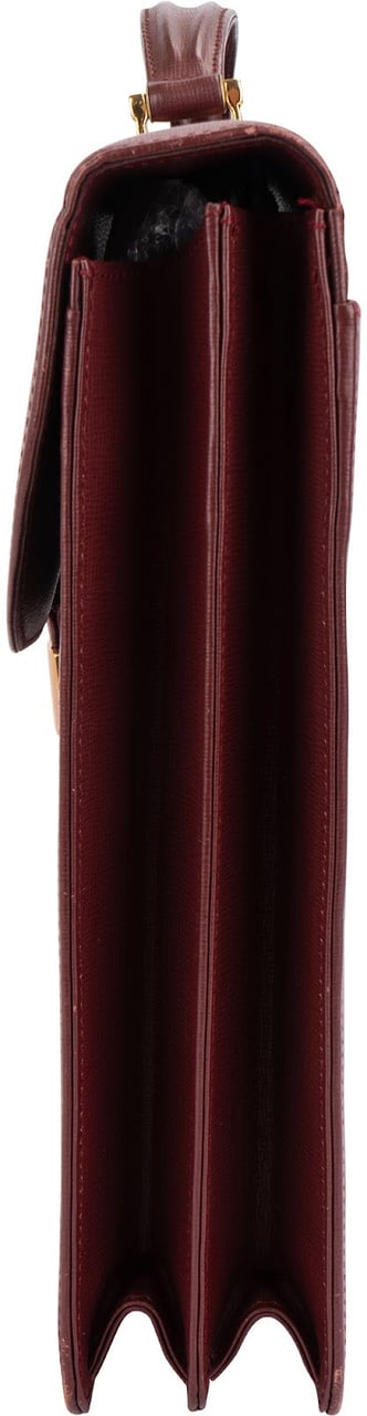Cartier Cartier Bordeaux Leather Briefcase Porte Documents Handbag Divers